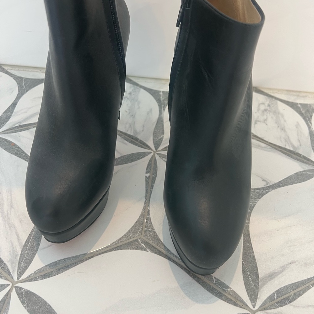 Christian Louboutin Black Ankle Boots with Pointed Toe